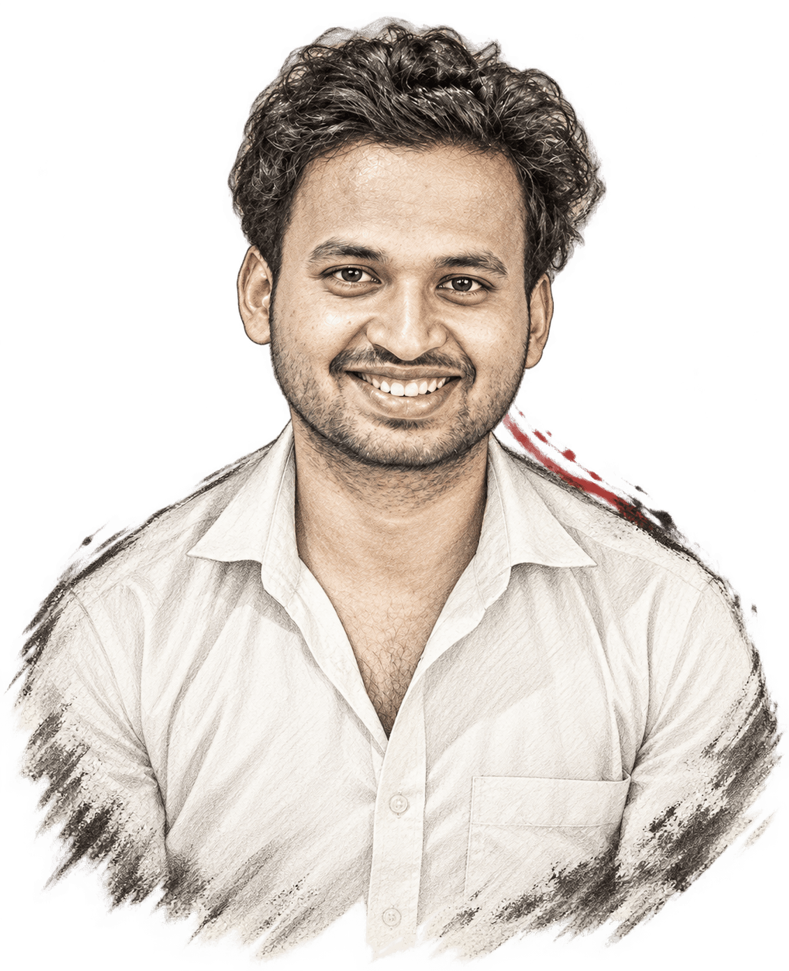 Pencil portrait of Suraj Panda, software engineer